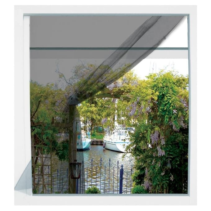 ProGarden Zwart Raam Insectenmuggenhor met Bevestigingstape 150 x 130 cm