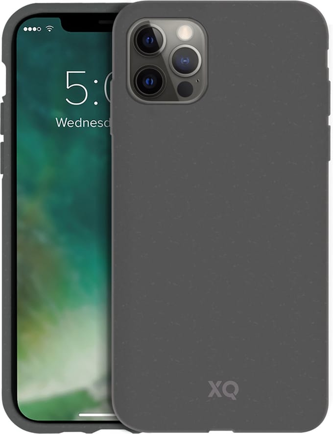 Xqisit Eco Flex Bio afbreekbaar Anti Bacterieel hoesje geschikt voor iPhone 12 en iPhone 12 Pro - grijs