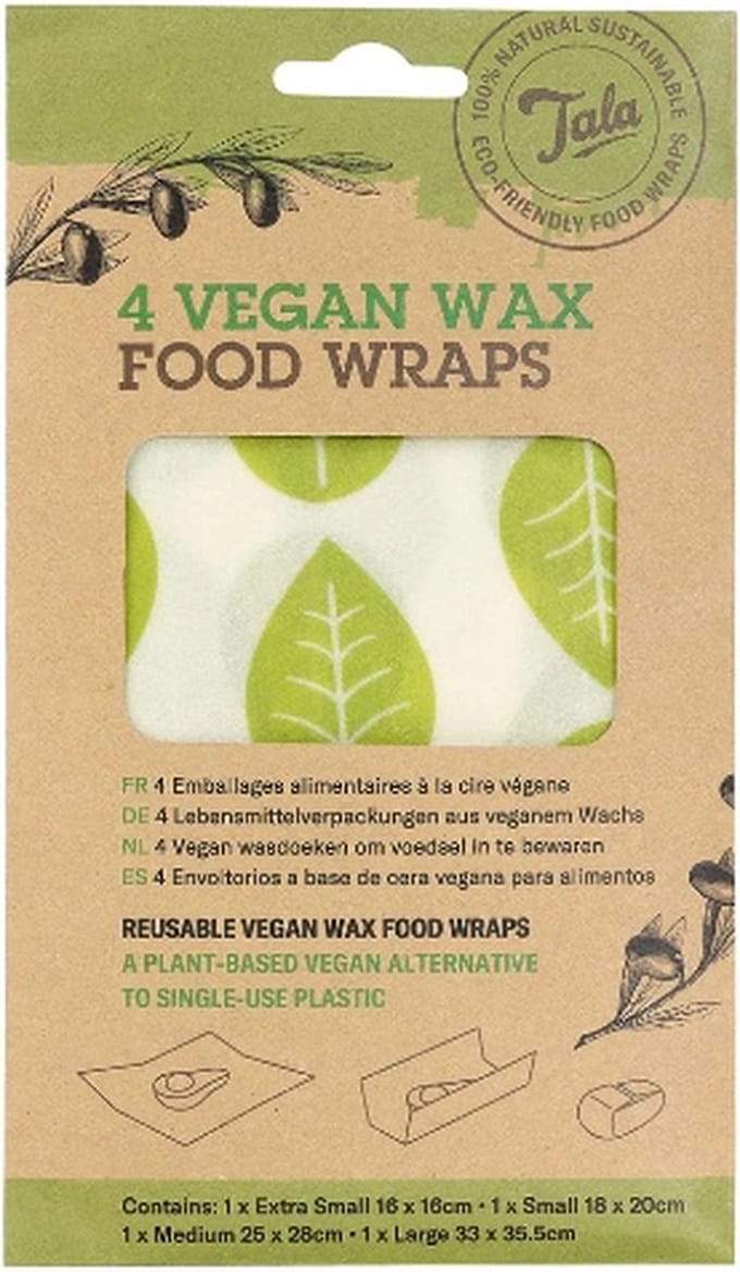Vegan Was Wrap, Set van 4 Stuks, Blaadjes - Tala