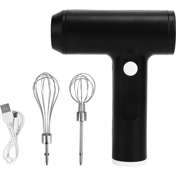 Elektrische Handmixer 2000mah Lithium Batterij 4 Modussen Gebogen Randen Draadloos USB Opladen 304 L black
