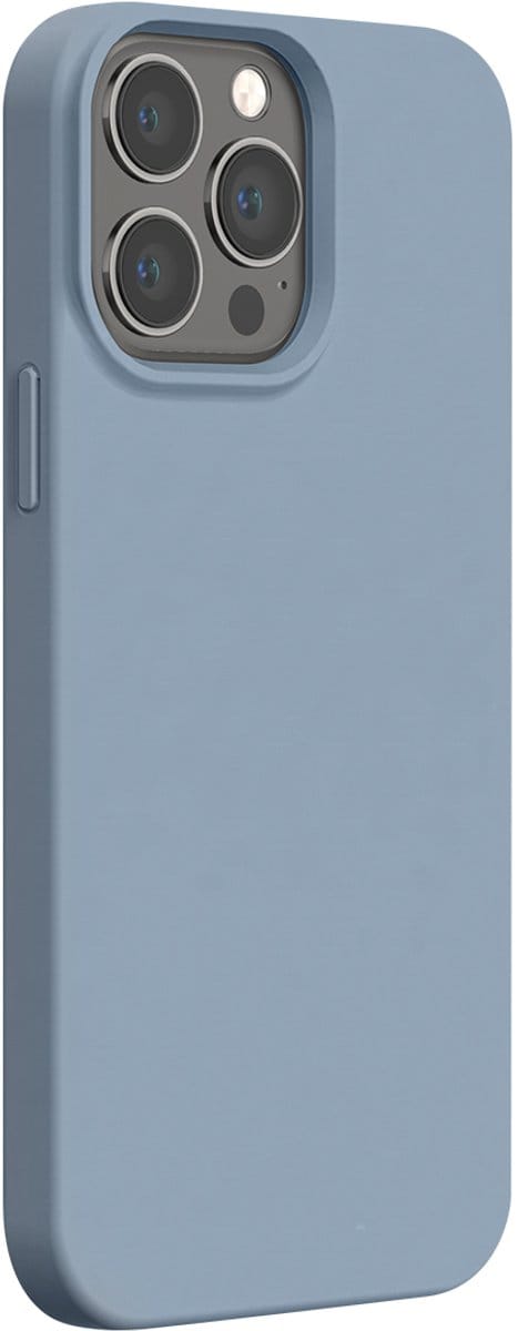 Bigben Connected, Hoesje geschikt voor iPhone 13 Pro Max - Hardcase Elegant Siliconen Soft Touch, Blauw