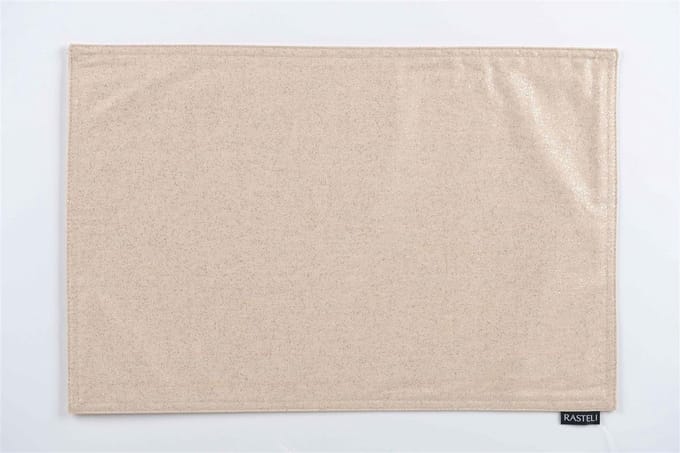 Rasteli - Placemat - katoen; polyester - bruin - B45 x L30 cm - 2 stuks