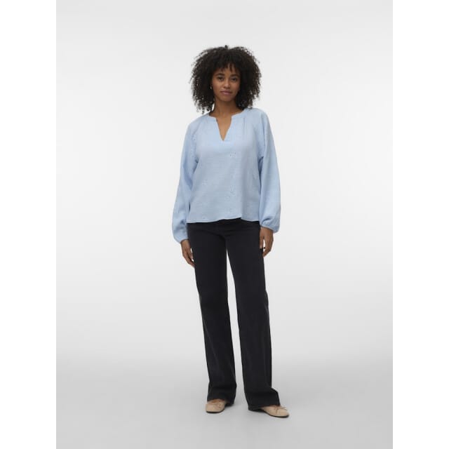 VERO MODA - VMNATALI LS EMB TOP WVN NOOS - Dames - Blouses