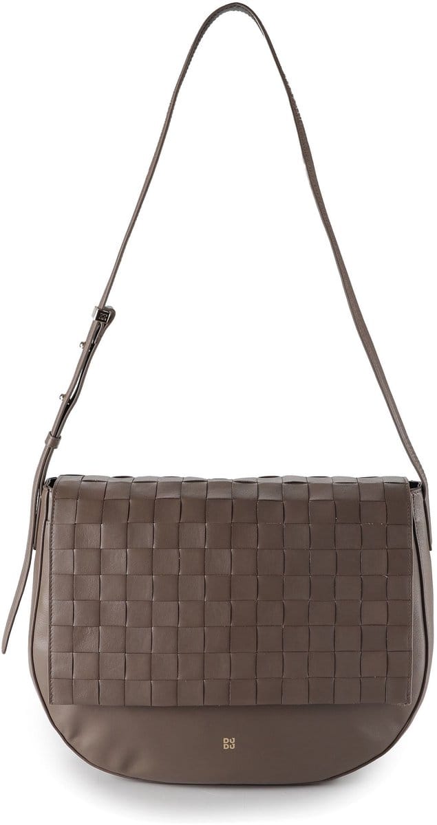 DuDu Crossbody tas Leder 34 cm - Dames - taupe