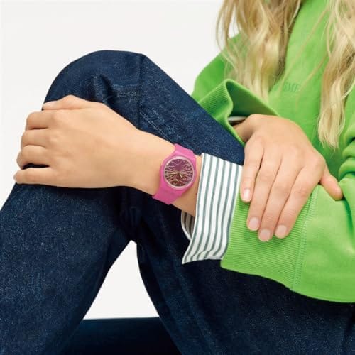 Swatch FANTASTIC FUCHSIA Polshorloge SO28P110 Roze brown