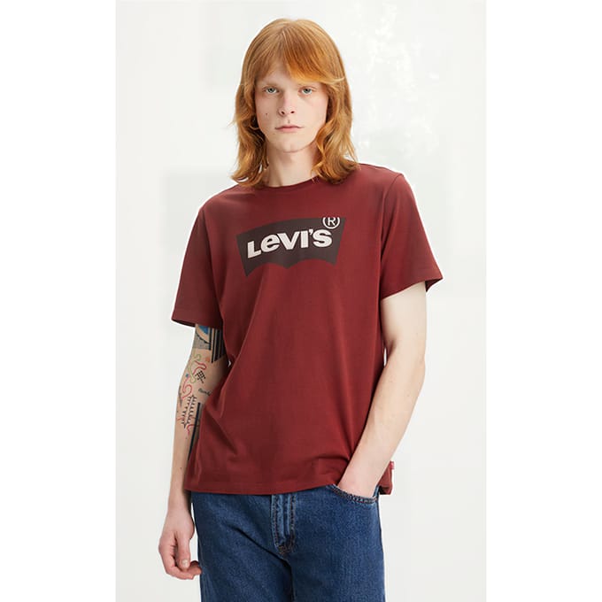 Levi's Graphic Printed T-shirt Red Größe: S | Bedruckte T-Shirts Outlet | Herren | Rot