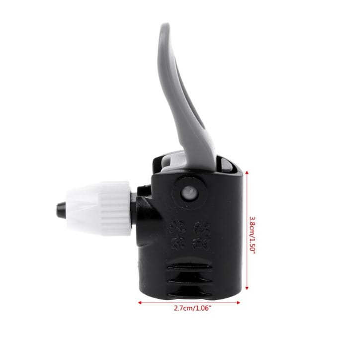 Fiets Pomp Mondstuk Ventiel Connector Adapter Dual Head Onderdelen Gereedschap 1 pc gray