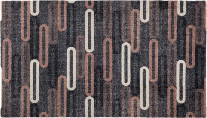 MD Entree - Design mat - Universal - Chains Taupe - Vloerkleed - Antislip - Machine wasbaar - 67 x 120 cm