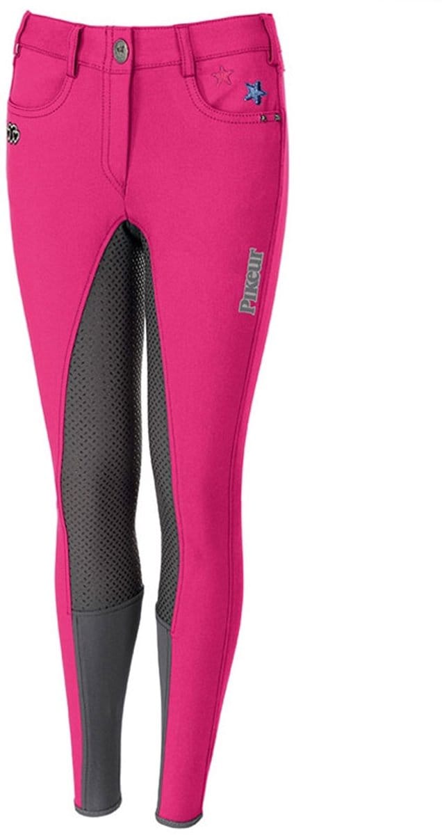 Pikeur Rijbroek Kalotta Batch Grip Kids Magenta/Steel Grey - 164