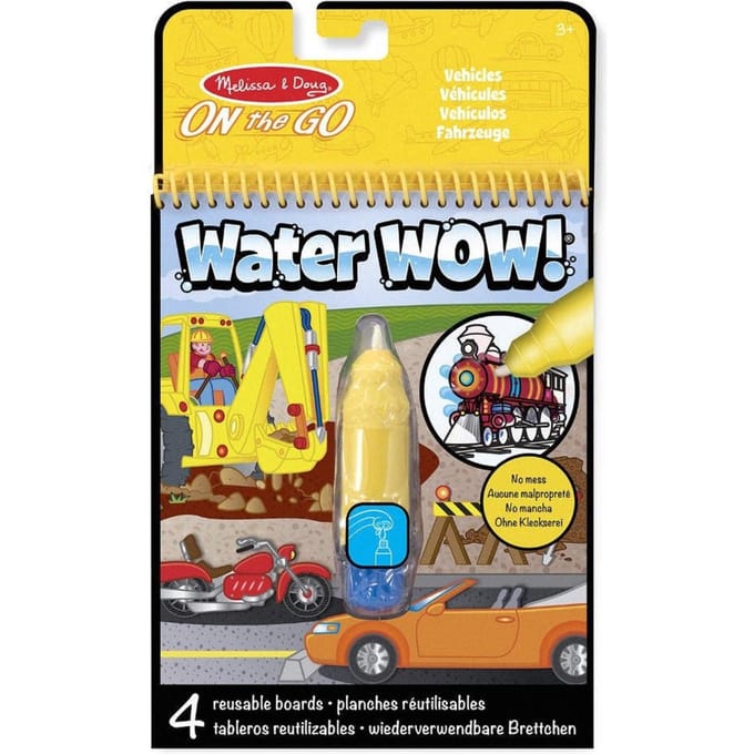 Melissa & Doug - Water WOW! Waterkleurboek - Voertuigen - Herbruikbaar