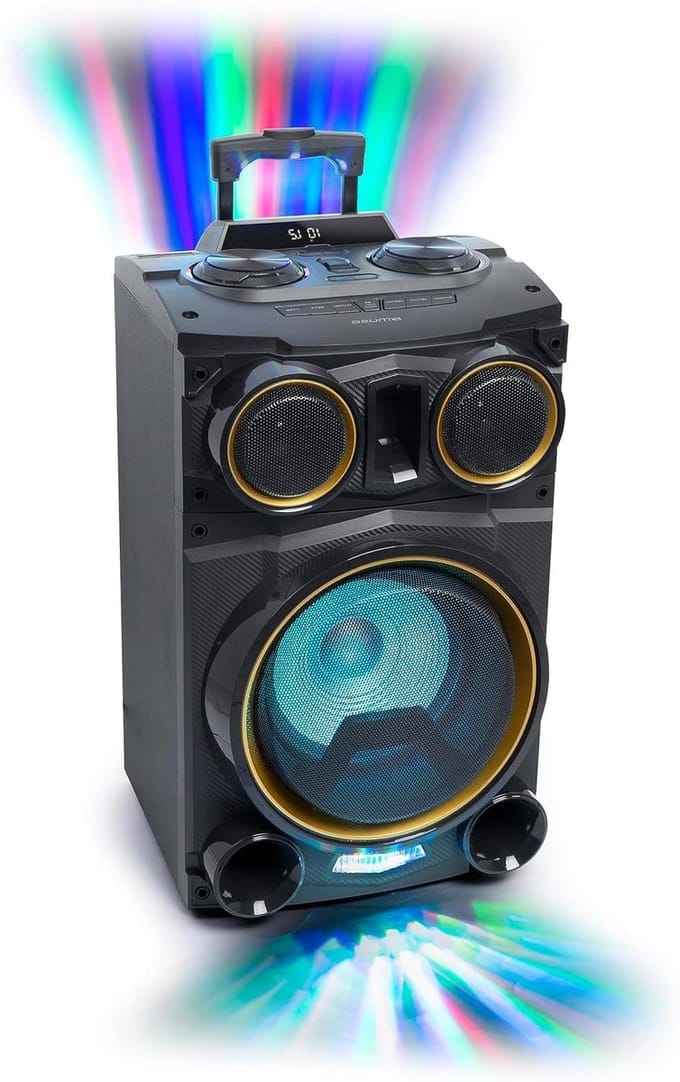 Draagbare Luidspreker - Bluetooth Box - Muziek Afspelen - 500 Watt Vermogen - 65 cm Hoog - Donkergrijs