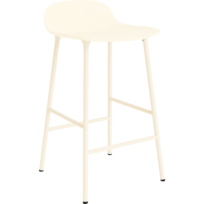 Normann Copenhagen Form barkruk met metalen frame - NormannCopenhagenFormCream - 65 cm