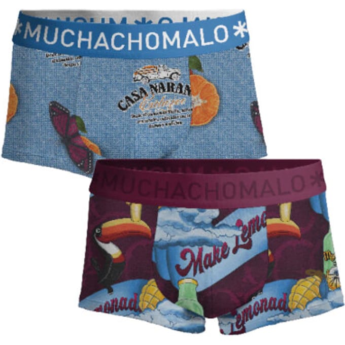 Muchachomalo Heren Trunks - 2 Pack - Maat M - 95% Katoen - Mannen Onderbroek