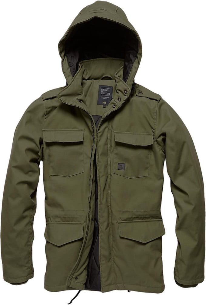Vintage Industries Winterjas Darren Parka Dark Olive