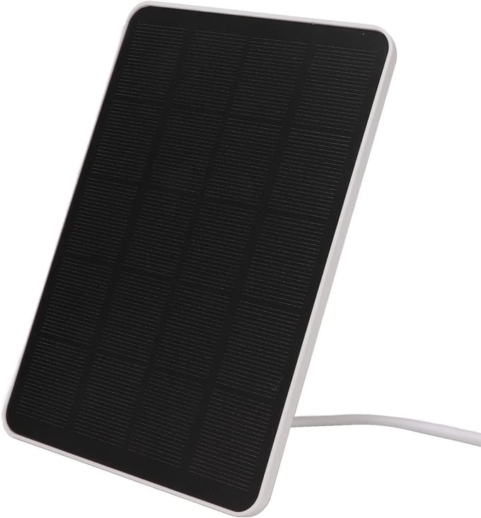 Zonnepaneel Kit - Zonneoplader - Camera Voeden - Monokristallijn Siliconen - 4W 5V - Wit