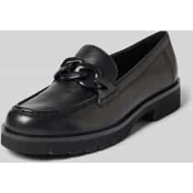 Loafers van leer met geprofileerde zool