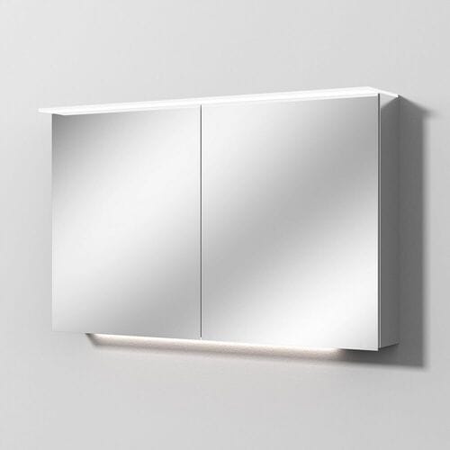 Sanipa Reflection aluminum mirror cabinet ANNY 120 with LED light sail AU3669Z