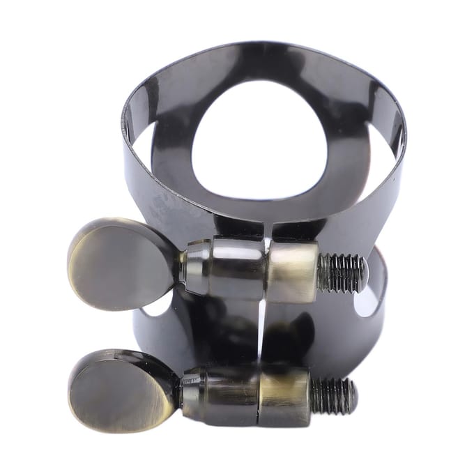 Mondstuk Clip Vervanging Metaal Klarinet Rieten Bevestigingsclip Muziekinstrument Accessoires Blauw Antiek gray
