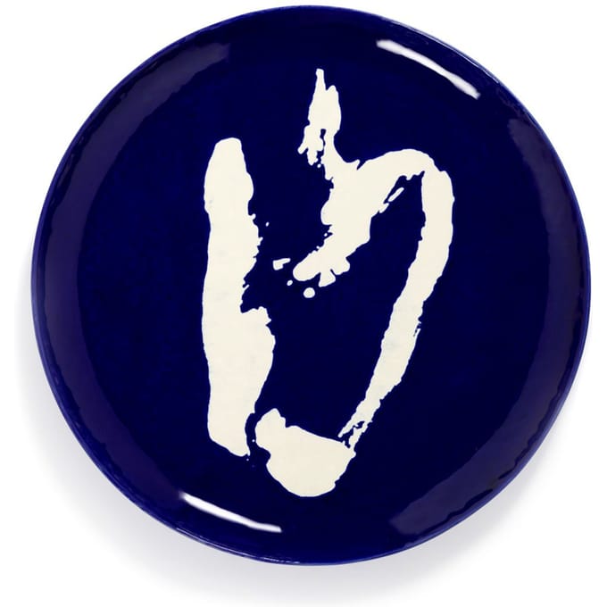 Serax Feast Dienblad L - blauw/ peper wit