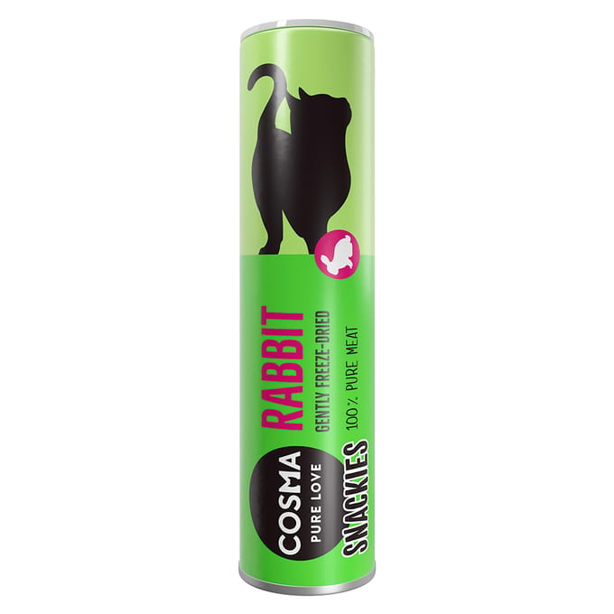 5x Konijn (120g) Snackies Cosma Kattensnacks