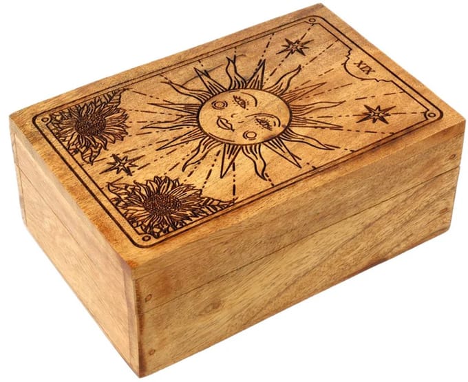 Tarotdoos de Zon Acaciahout