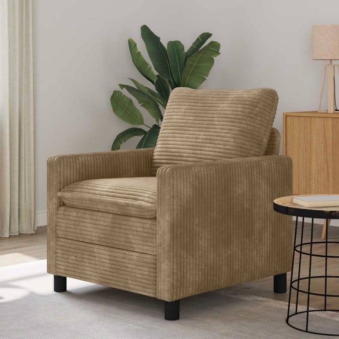 vidaXL Bank Taupe 76 x 81 x 87,5 cm Polyester