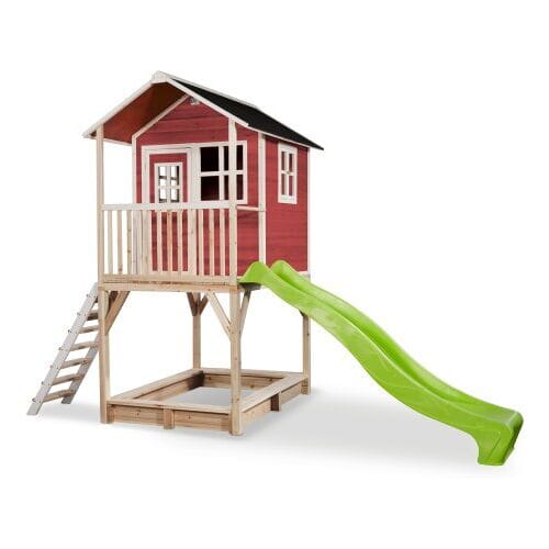 EXIT Loft 700 Houten Speelhuis - Speelhuisje voor Buiten - FSC Hout - Kinderen - Rood