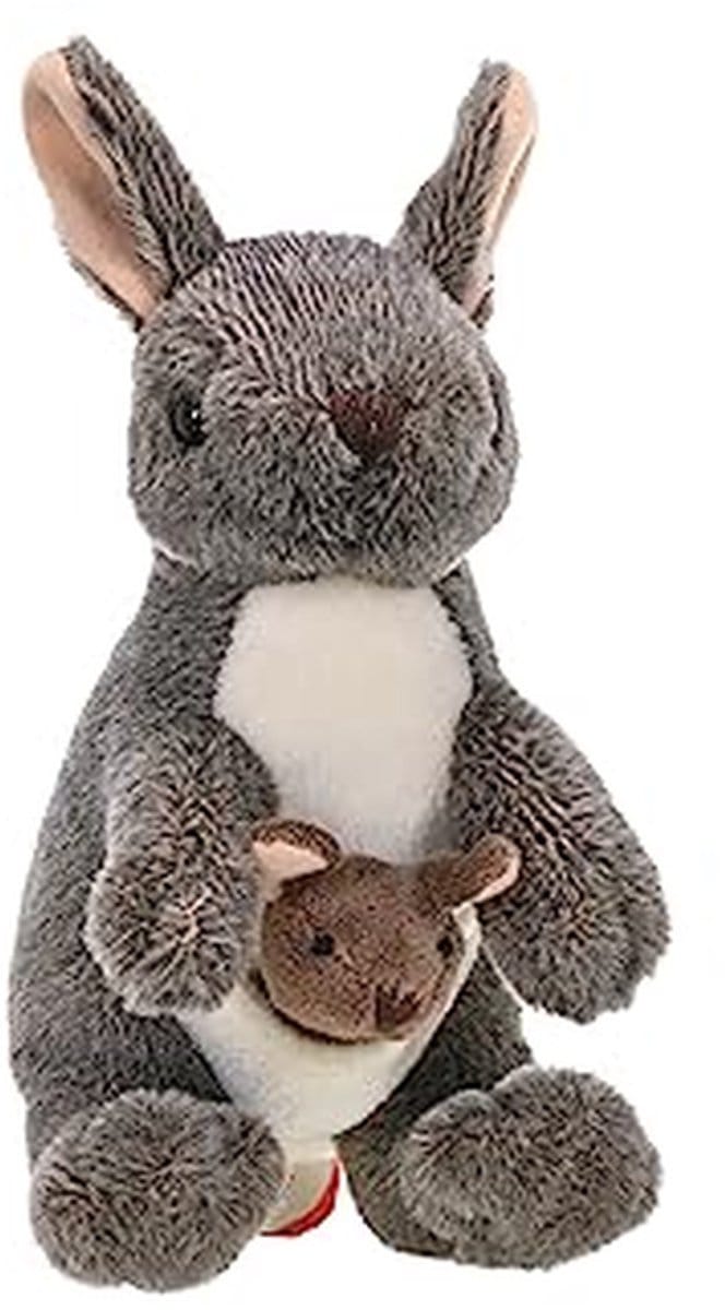 Schattige pluche kangoeroe met Joey - 20 cm