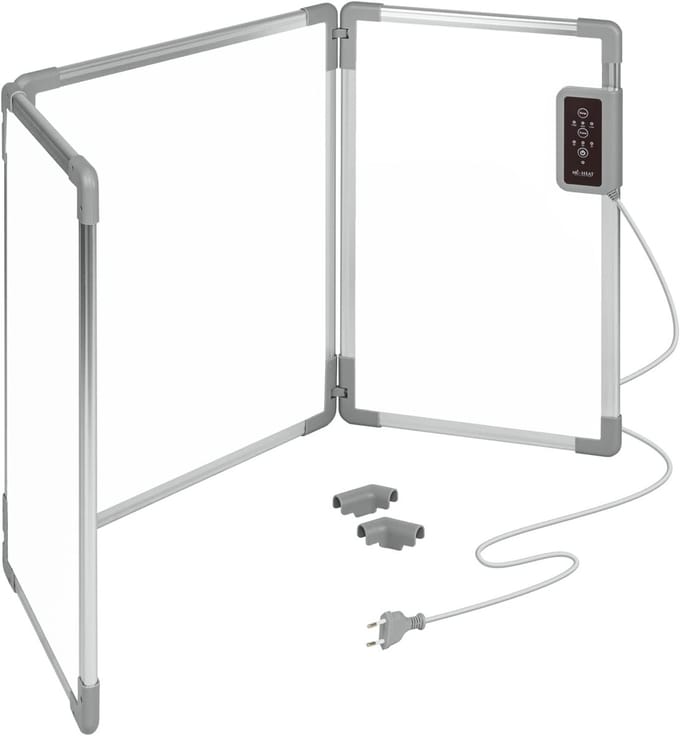 Opvouwbaar Verwarmingpaneel - Infrarood Paneel - Bureau Verwarmen - Instelbare Temperatuur - 53 x 108 cm - Wit