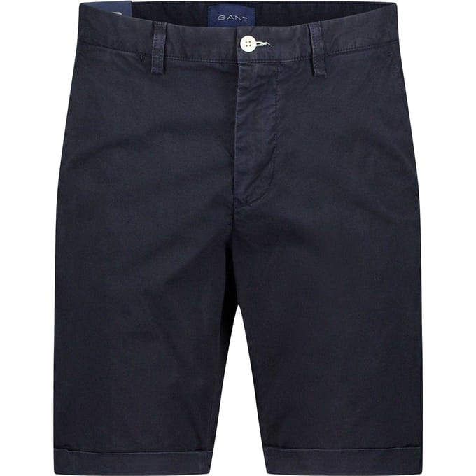 Gant Heren Chino Shorts van Sunfaded Katoen (Blauw)
