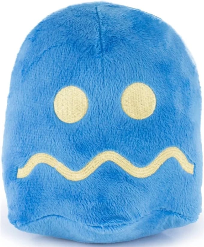 Pac-Man Spookje (Donkerblauw) Pluche Knuffel 20 cm