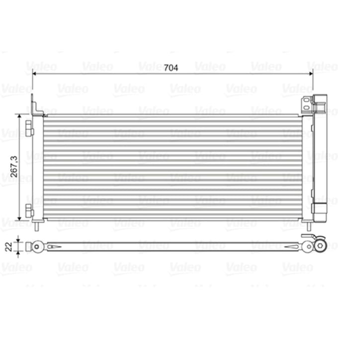 Condensator, airconditioning VALEO 822619