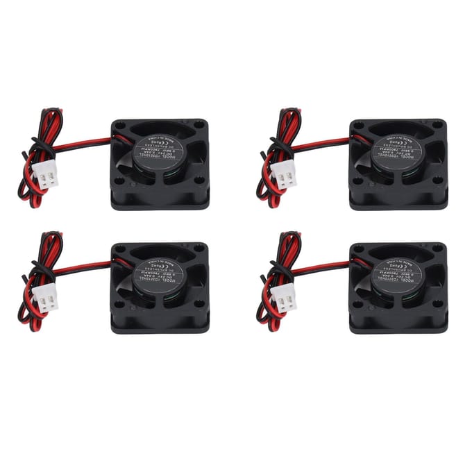 Ventilateur CC sans balais 3010 Terminal 2 broches Faible bruit Mini ventilateur de refroidissement CC pour Extrudeur d'imprimante 3D Hot End V6 V5 CPU 4 pièces CC 24V black