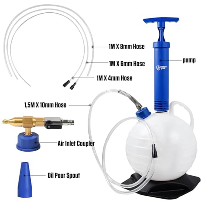Pneumatische en Handmatige Multifunctionele Olieafzuigpomp - 6 Liter