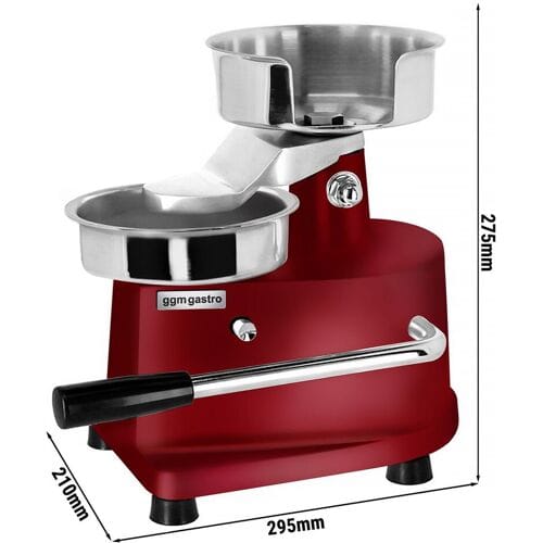 GGM Gastro Manuelle Hamburgermaschine - Ø 150 mm - Rot