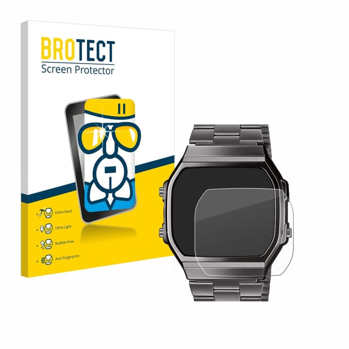 Screenprotector voor Casio A168WEGG-1BEF Beschermglas transparant
