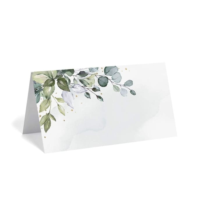 50 pièces Cartes de table vierges Cartes de placement de table Nom Nourriture Mise de table Cartes de placement de mariage Dîner Réception Décoration de mariage white