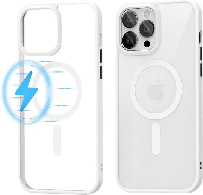 Magsafe Hoesje geschikt voor iPhone 14 Pro Max - Wit