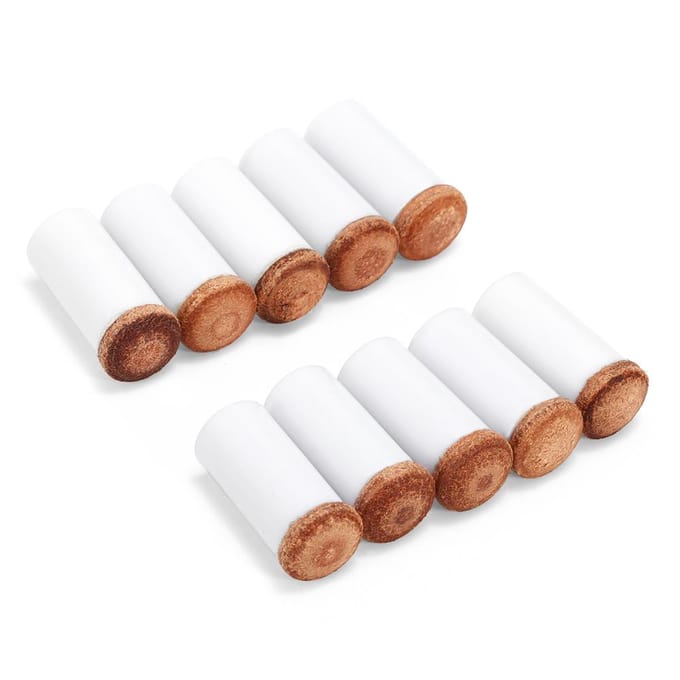 10PCS Poolkeupunten Harde Plastic Keustok Ferrules Biljartkeukop 12MM / 13MM 12mm & 10pcs white
