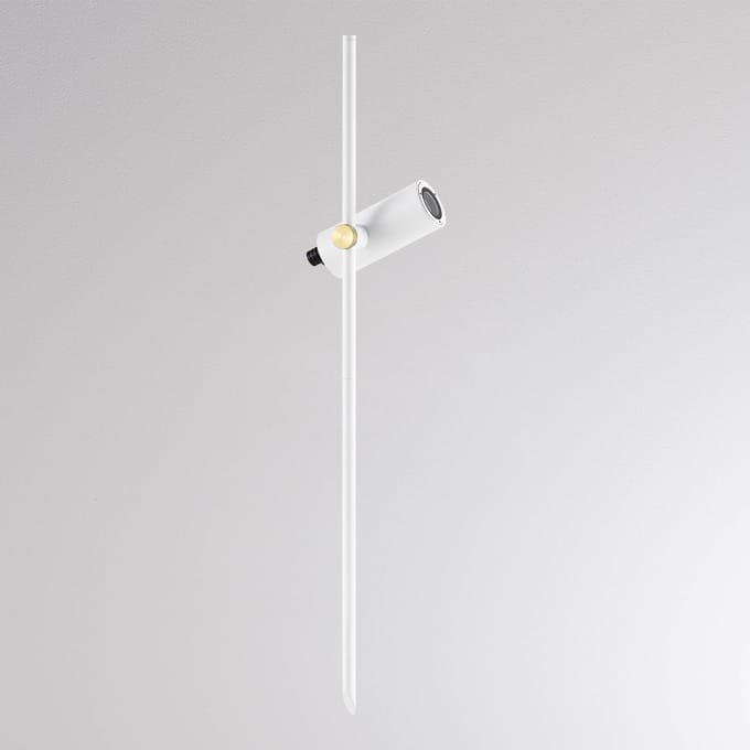 Molto Luce Grondpen CHOPA II, wit, hoogte 60 cm, metaal