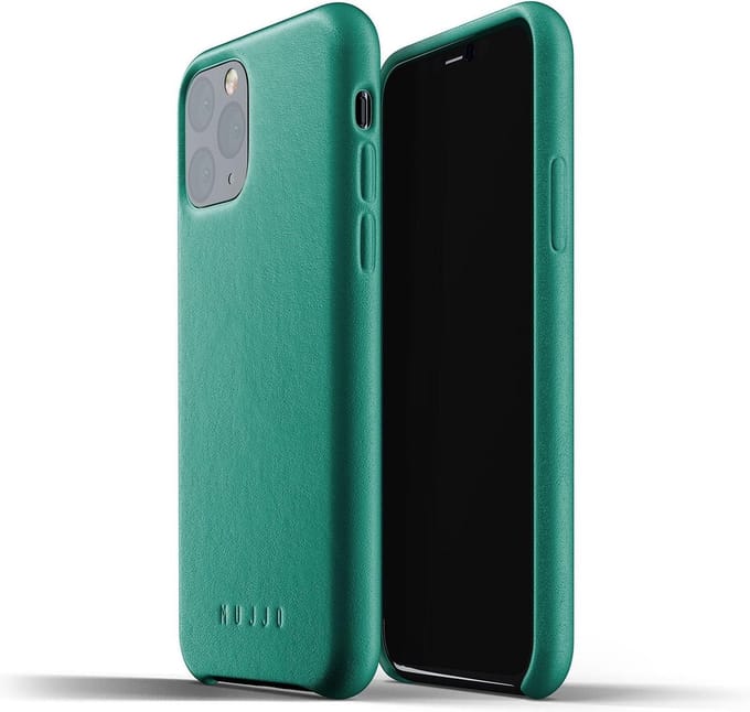 Mujjo - Full Leather Case geschikt voor iPhone 11 Pro - alpine green | alpine green