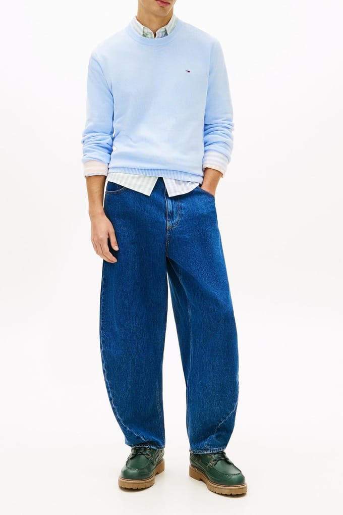 Tommy Hilfiger Tjm Slim Essential Light Sweater Sweet Blue Größe: XL | Pullover Outlet | Herren | Blau