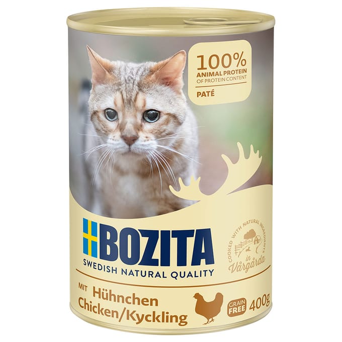 Bozita  6 x 410 g Nat Kattenvoer - Kip