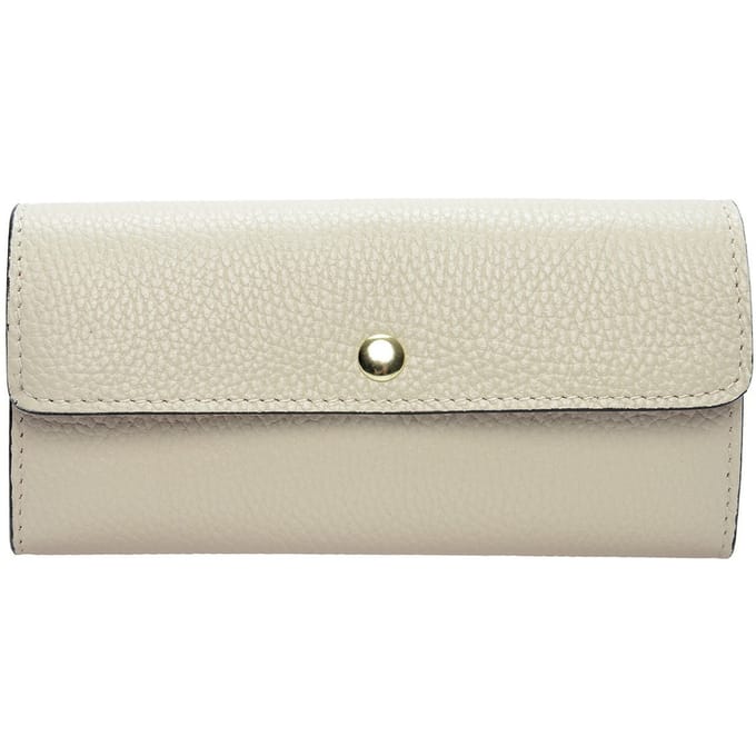 Isabella Rhea Beige Rundleer Portemonnee