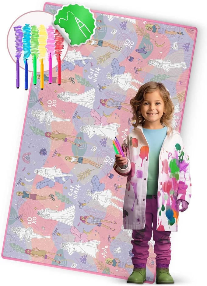 Opgerolde foam kleurmat 200 x 120 x 0,3 cm Ricokids RK-343