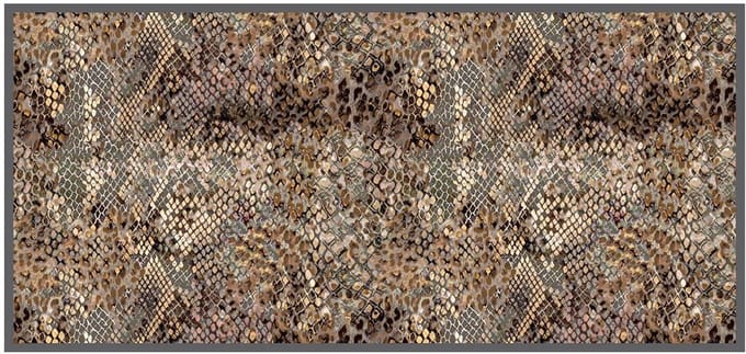 MD Entree - Design mat - Universal - Snake - Vloerkleed - Antislip - Machine wasbaar - 67 x 150 cm