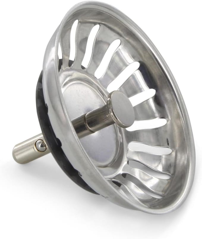 Universele Afvoerzeef 79 mm Spoelbak Zeefmandje met Hefstang