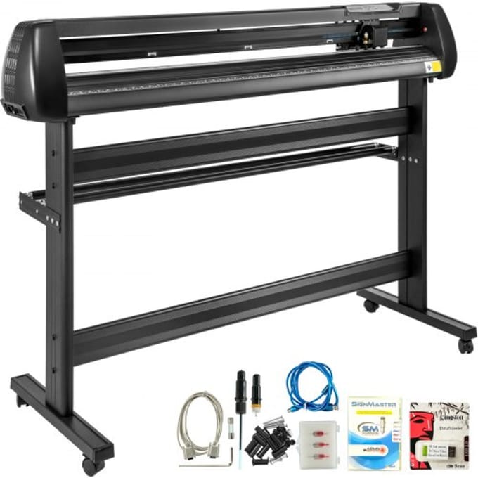 VEVOR snijplotter 1350 mm, foliesnijder, vinylsnijmachine 800 mm/s, vinylsnijplotter 128K-2M, plottermachine, hobbyplotter 80 dB, snijnauwkeurigheid 0,01 mm, snijdruk 10-500 g,