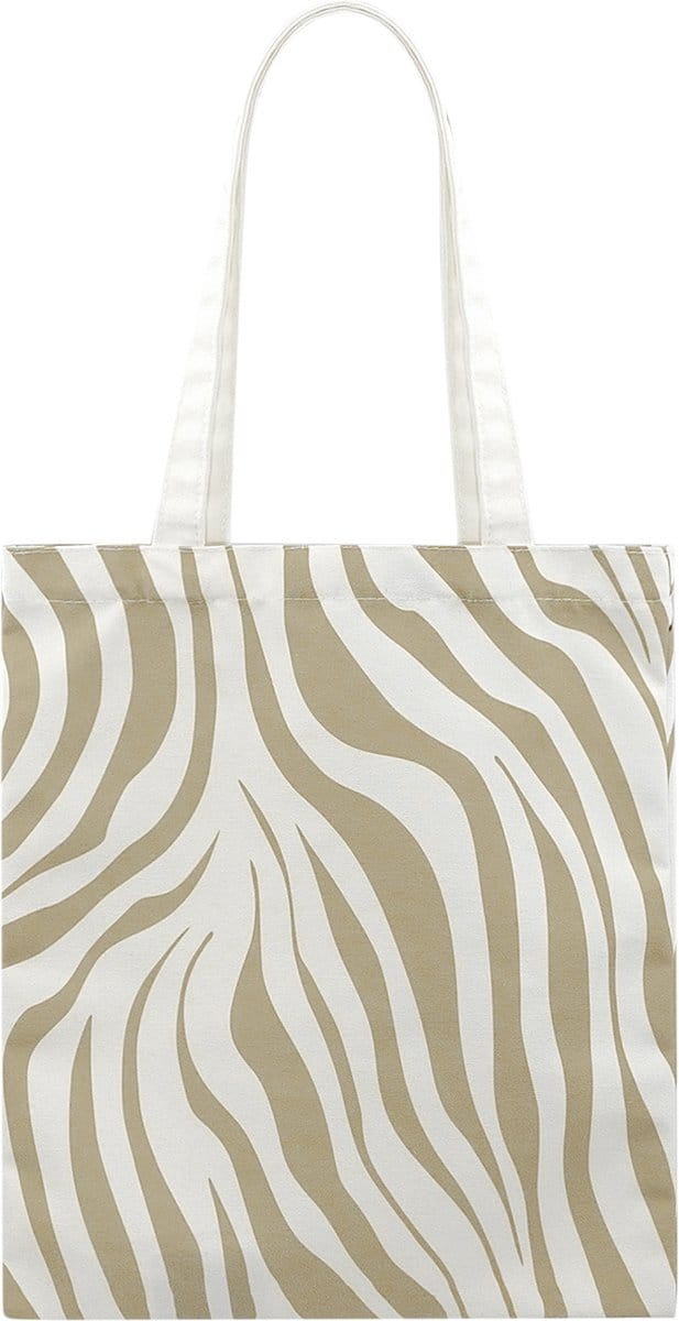 Yehwang Canvas shopper zebraprint - beige