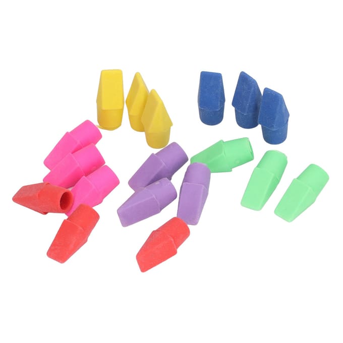 200 Stuks Potloodtopgum Potloodgum Topper Wigvormig Kantoorartikelen voor Kantoor Kinderen green